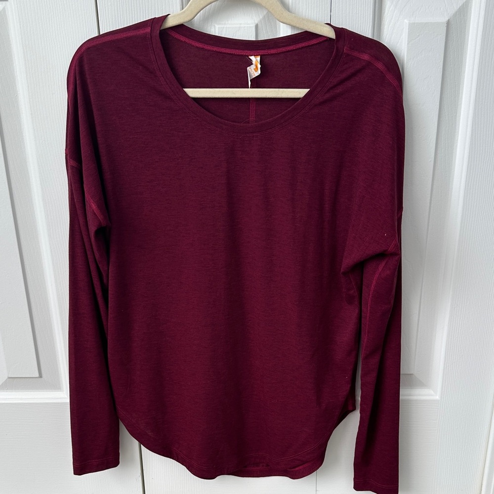 Lucy Deep Red Long Sleeve Top